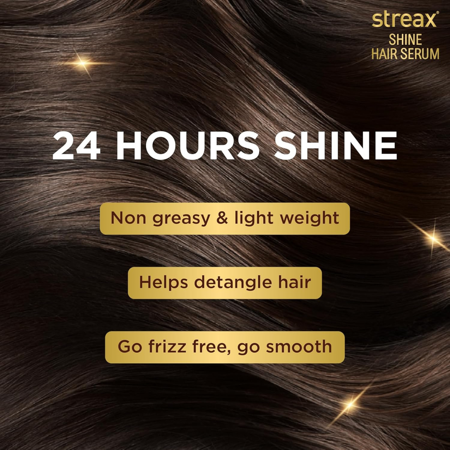 Streax Hair Serum with Walnut Oil for Frizz-Free, Satin-Smooth Hair (115 ML) + Free Shine Hair Shampoo