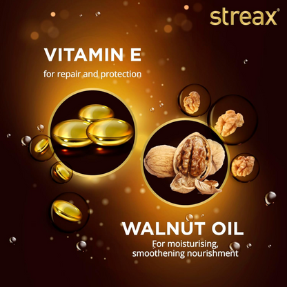 Streax Hair Serum with Walnut Oil for Frizz-Free, Satin-Smooth Hair (115 ML) + Free Shine Hair Shampoo