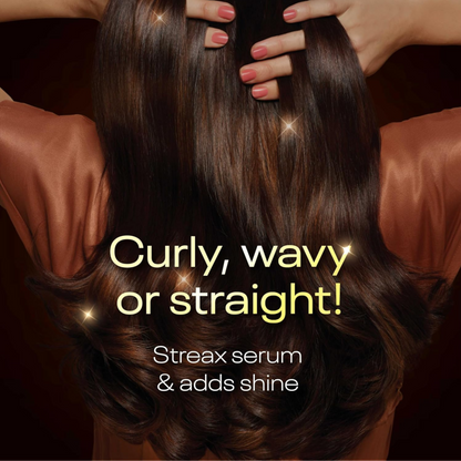 Streax Hair Serum with Walnut Oil for Frizz-Free, Satin-Smooth Hair (115 ML) + Free Shine Hair Shampoo