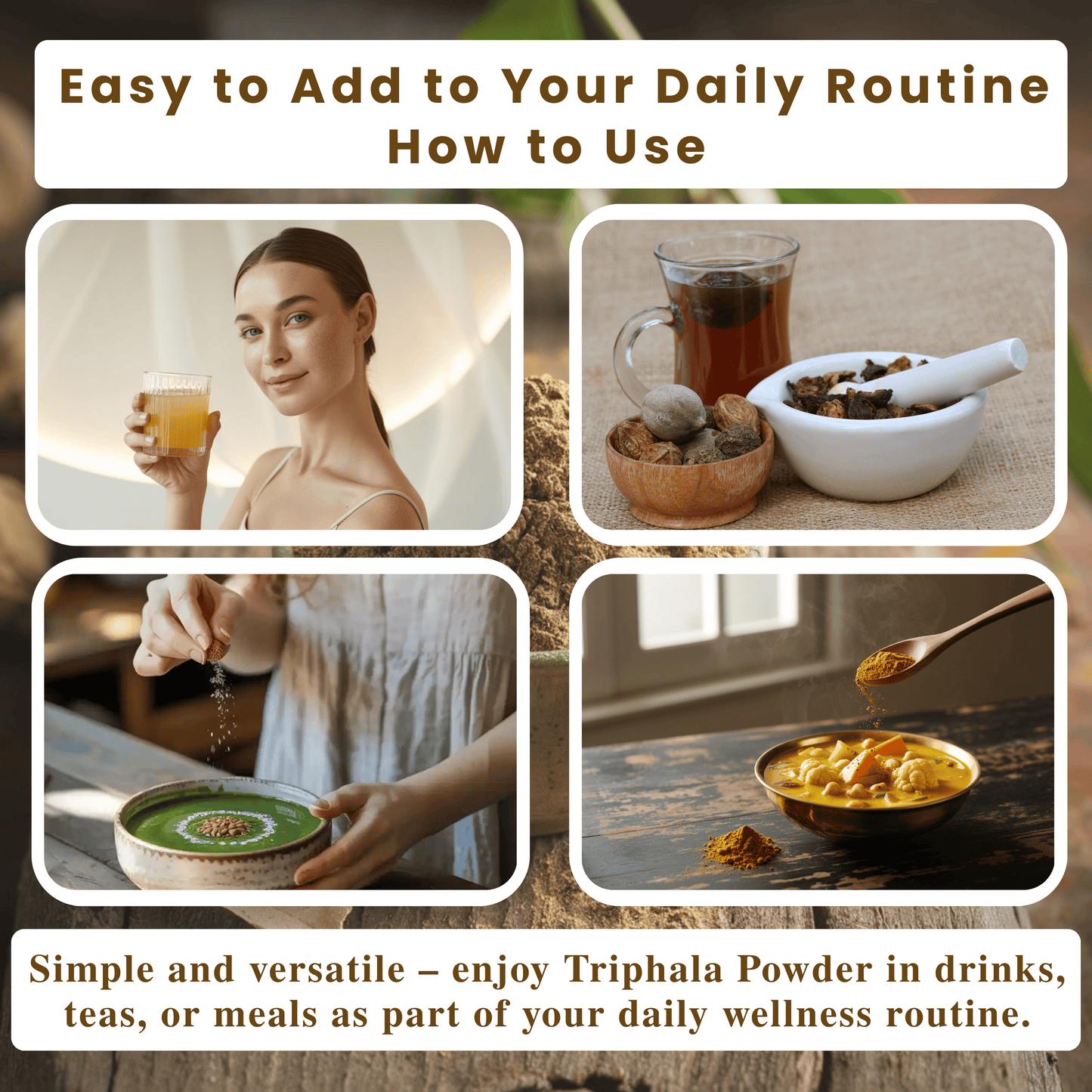 100% Organic Triphala Powder | 100% natural |Gluten-Free | Aids in Digestion | Non GMO 100% Vegan (100g)