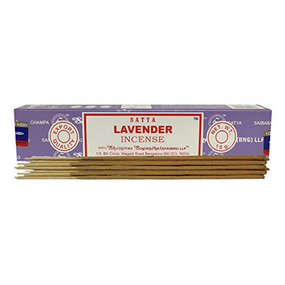 Satya Lavender Agarbatti Pack of 3 Incense Sticks Boxes, 15 GMS Each