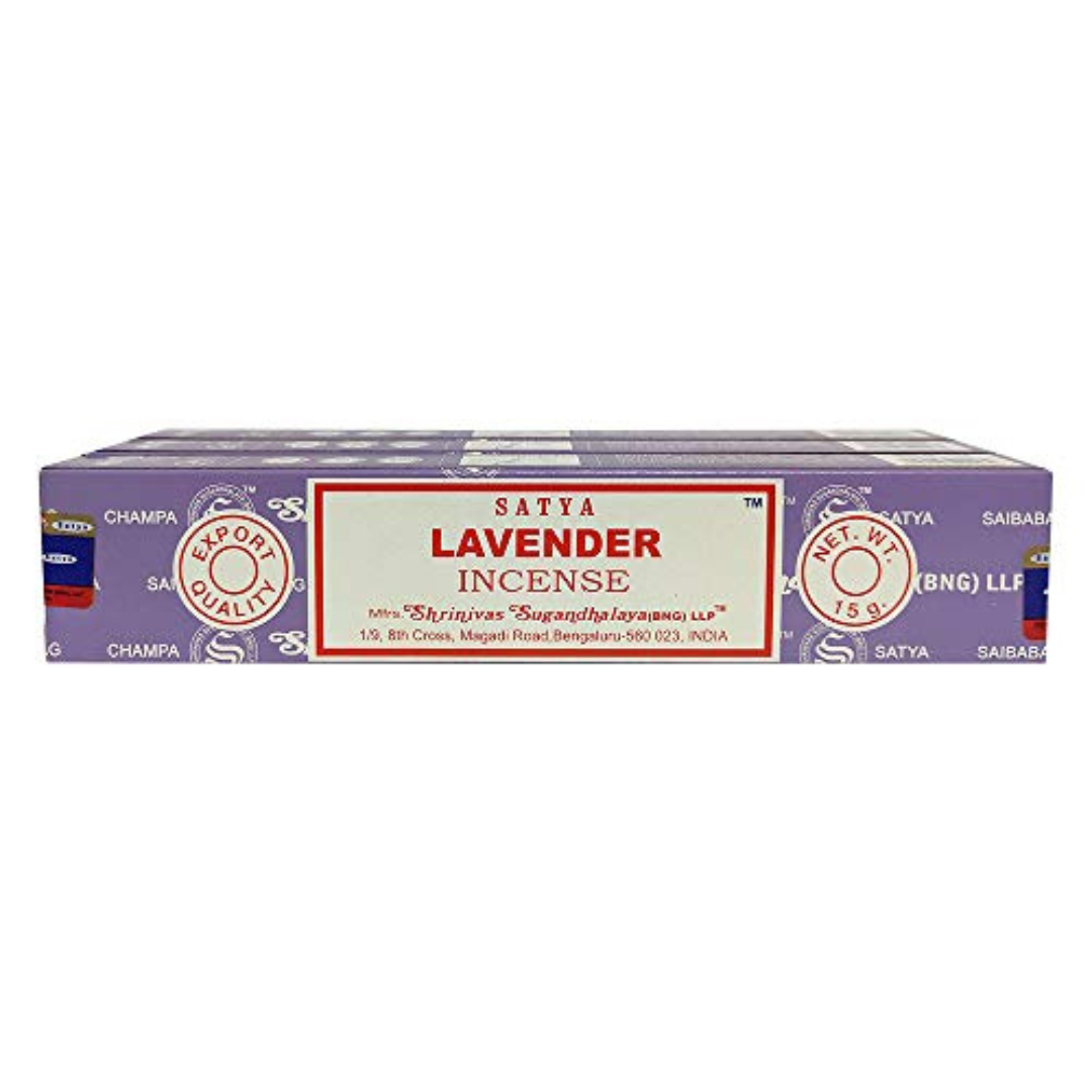 Satya Lavender Agarbatti Pack of 3 Incense Sticks Boxes, 15 GMS Each