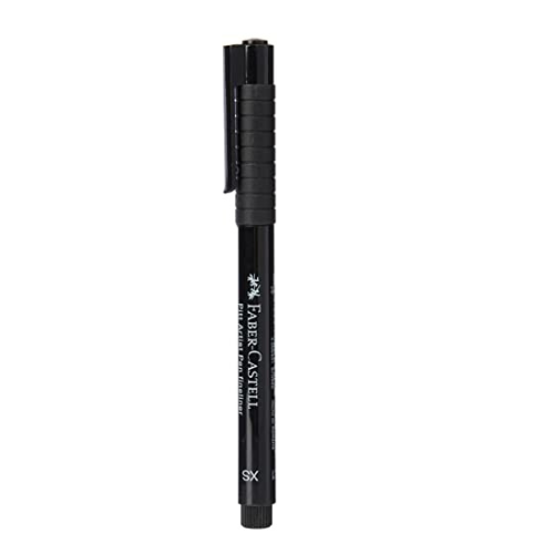 Faber-Castell PITT Artist Pen Superfine Fineliner Tip – Black (199), 0.1mm | Precision for Fine Detailing & Sketching