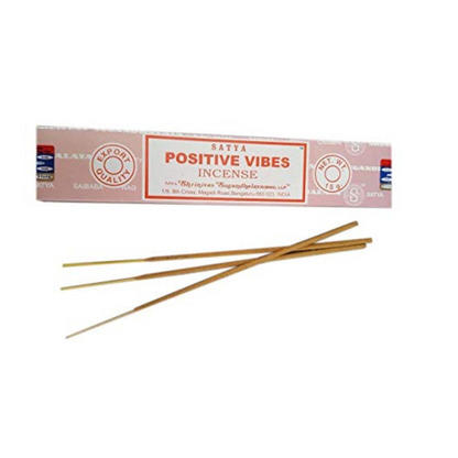 Satya Positive Vibes Incense Sticks Agarbatti Indian Natural Fragrance Pack of 3