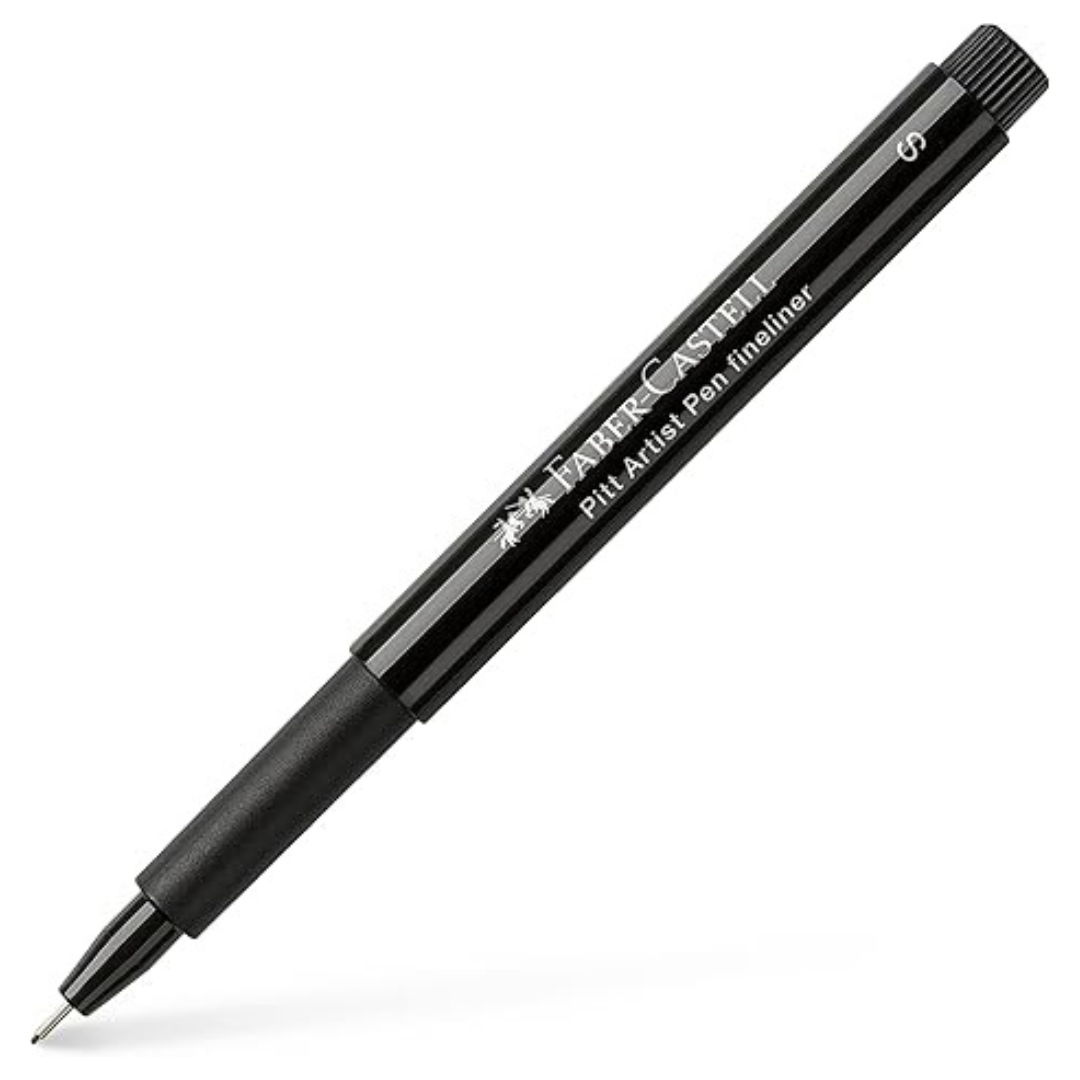 Faber-Castell Art & Graphic Pitt Artist Pen Fineliner India Ink Pen – Black | Single Pitt Pen for Drawing, Sketching, Craft, and Coloring