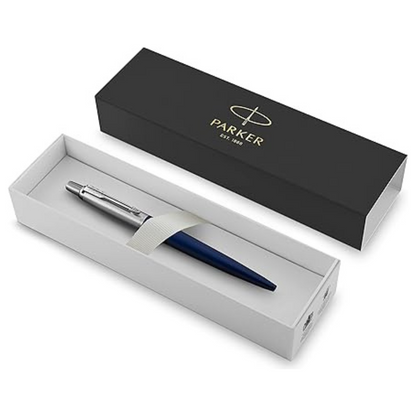  Parker Jotter Ballpoint Pen, Royal Blue, Medium Point, Blue Ink - Elegant & Smooth Writing