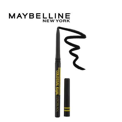 Maybelline New York The Colossal Kajal - Super Black (2X Blacker) Waterproof Pencil, 16 Hours Intense Color