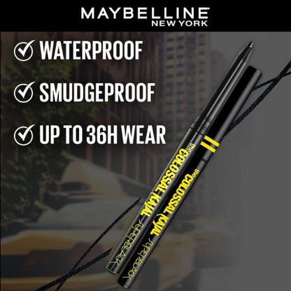 Maybelline New York The Colossal Kajal - Super Black (2X Blacker) Waterproof Pencil, 16 Hours Intense Color