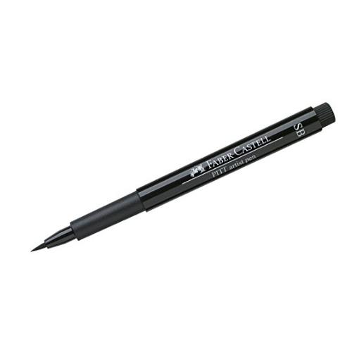 Faber-Castell PITT Artist Soft Brush Pen – Soft Brush Tip, Black (199) | Versatile for Drawing, Calligraphy & Lettering