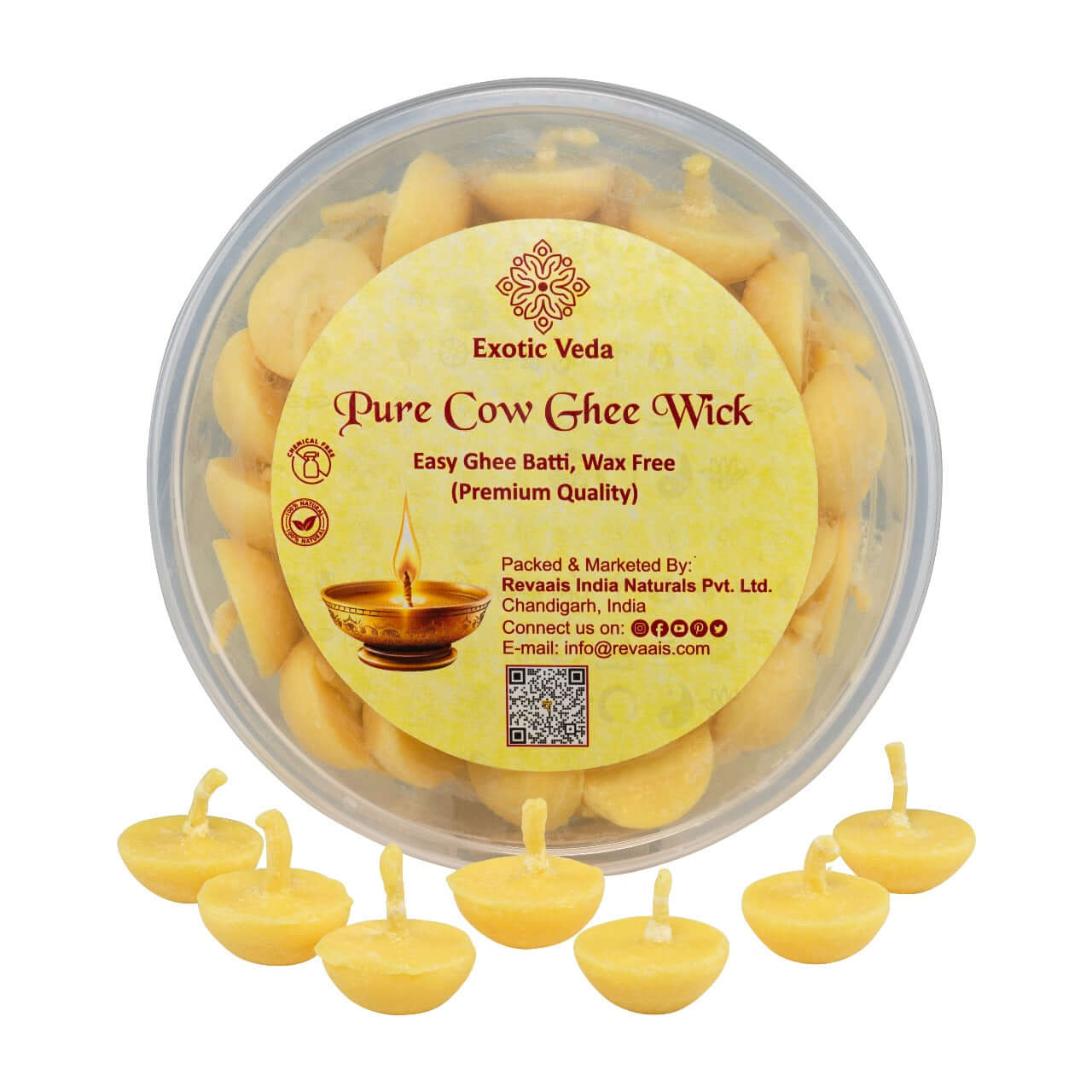 Cow ghee Batti Cotton wick -exotic veda 