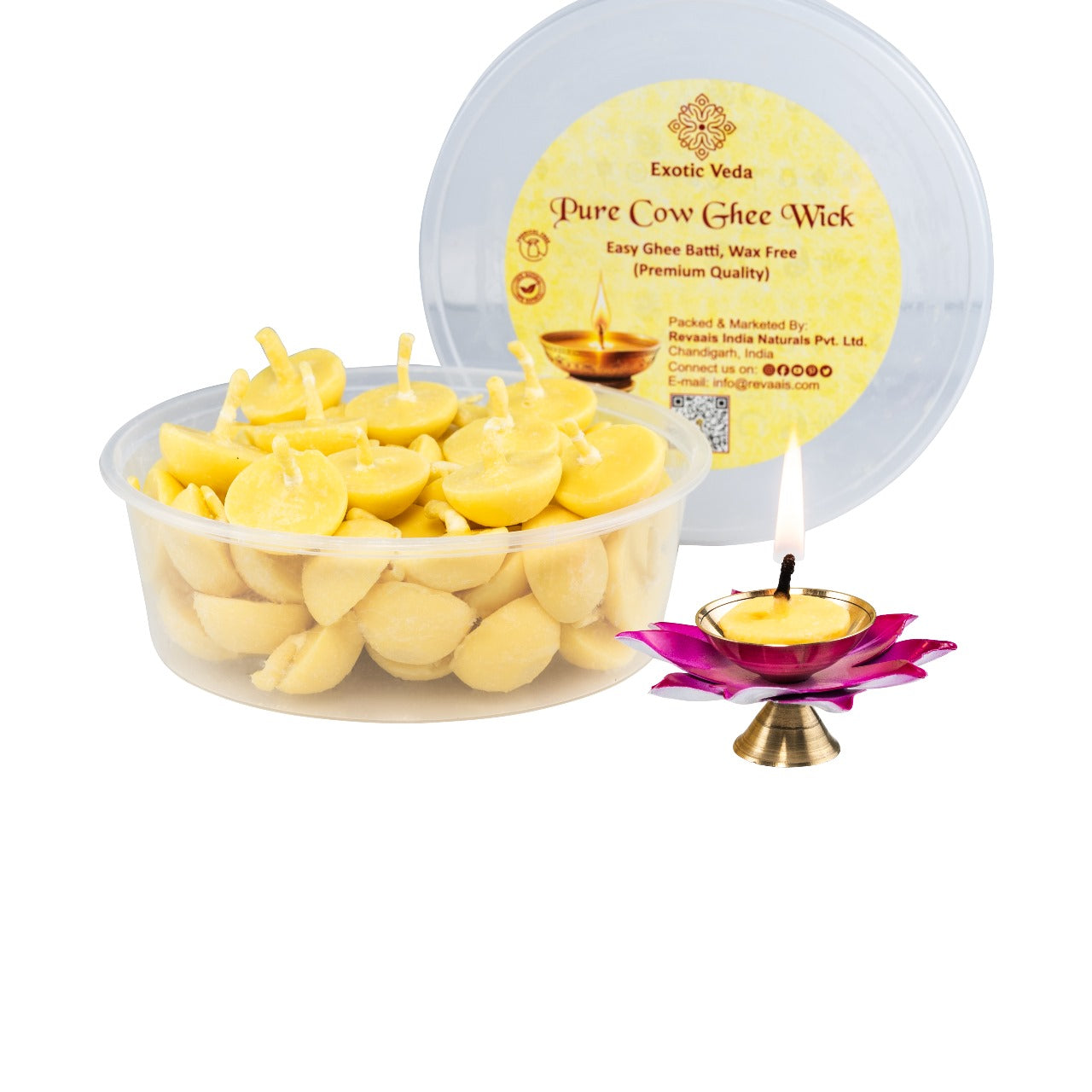 Cow ghee Batti Cotton wick -exotic veda 