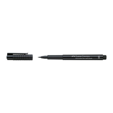 Faber-Castell PITT Artist Soft Brush Pen – Soft Brush Tip, Black (199) | Versatile for Drawing, Calligraphy & Lettering