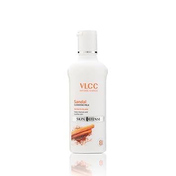 VLCC Sandal Cleansing Milk - 100ml | Deep Cleanses and Soothes Skin | Hydrates and Softens the Skin | With Sandal, Ashwagandha, Fenugreek, Indian ...