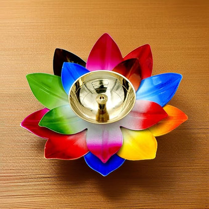 Lotous brass akhand diya 