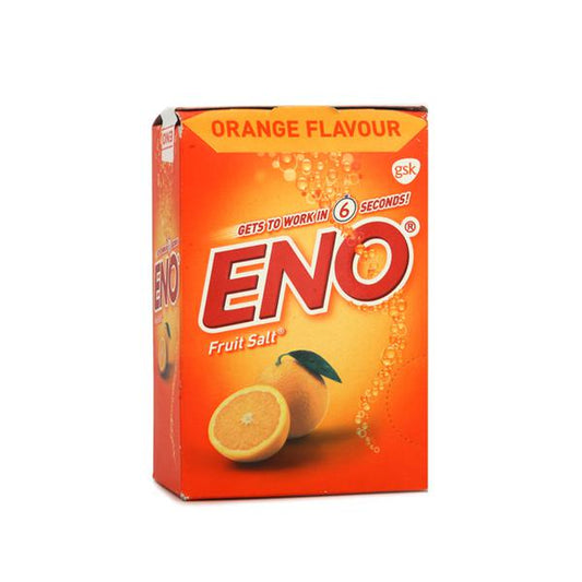 Eno Fruit Salt Antacid Powder – Orange Flavor – 1 Carton (30 Sachets, 5g Each) | Fast Relief from Acidity & Heartburn