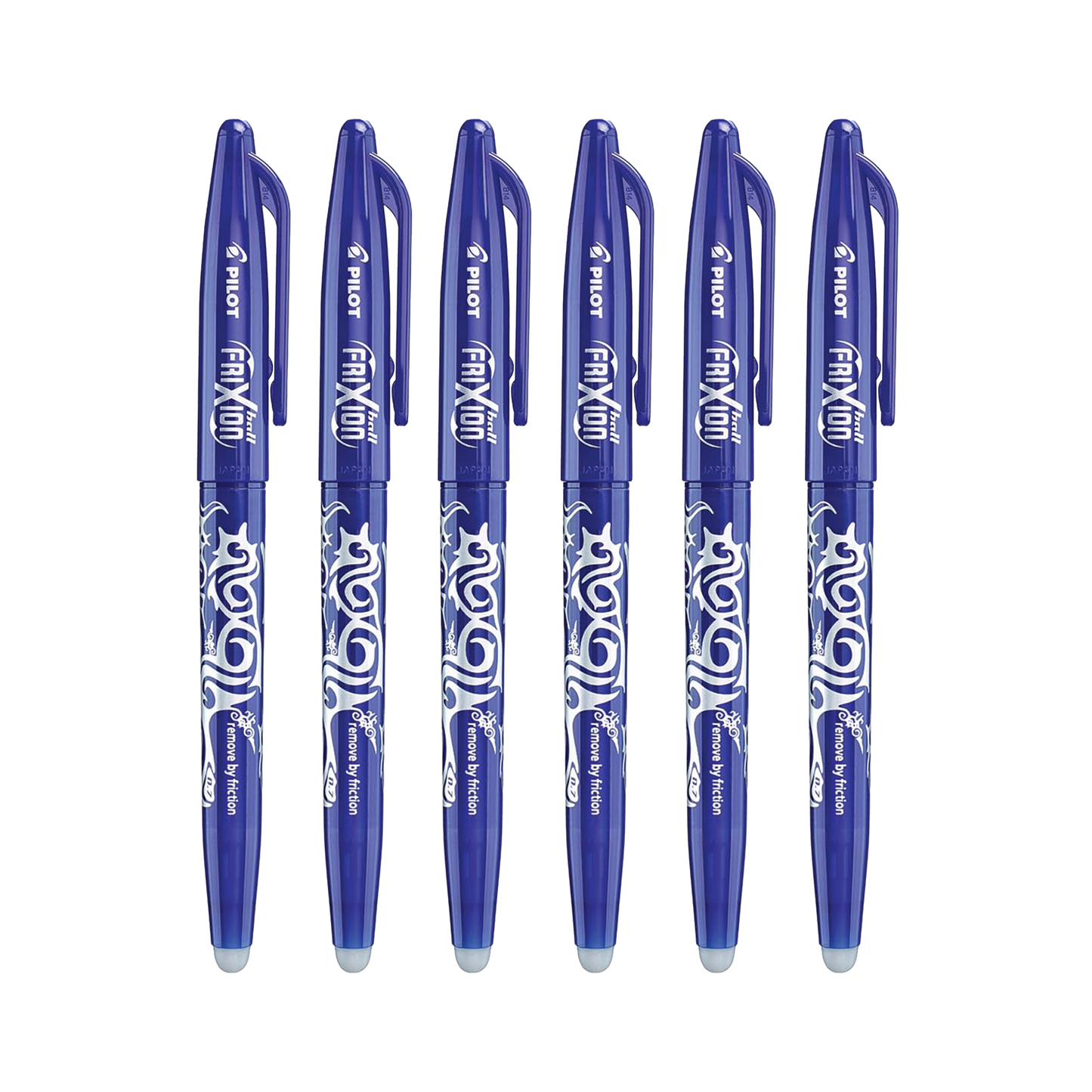  PILOT FriXion Ball 0.7mm Erasable Gel Pens, Fine Point, Blue Ink, Pack of 6 – Smooth Writing, Mistake-Free, Refillable PILOT FriXion Ball 0.7mm