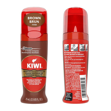 KIWI Color Shine Liquid Polish Brown – 2.5 FL OZ | Instant Shine & Protection for Leather Shoes