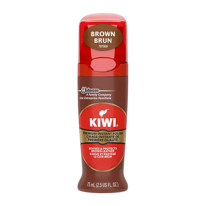 KIWI Color Shine Liquid Polish Brown – 2.5 FL OZ | Instant Shine & Protection for Leather Shoes