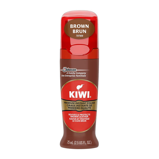 KIWI Color Shine Liquid Polish Brown – 2.5 FL OZ | Instant Shine & Protection for Leather Shoes