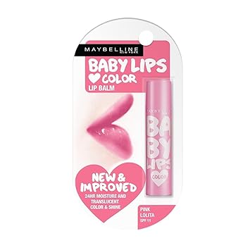 Maybelline Baby Lips Moisturizing Lip Balm, Pink Lolita, 4g -revaais 