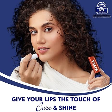 Nivea Lip Balm, Pomegranate Shine – Moisturizing Lip Care with Natural Oils, 4.8g