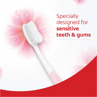 Colgate Sensitive Toothbrush, Pack of 4 - Ultra Soft Bristles & Flexible Neck for Gentle Cleaning