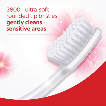 Colgate Sensitive Toothbrush, Pack of 4 - Ultra Soft Bristles & Flexible Neck for Gentle Cleaning