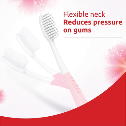 Colgate Sensitive Toothbrush, Pack of 4 - Ultra Soft Bristles & Flexible Neck for Gentle Cleaning