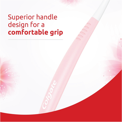 Colgate Sensitive Toothbrush, Pack of 4 - Ultra Soft Bristles & Flexible Neck for Gentle Cleaning