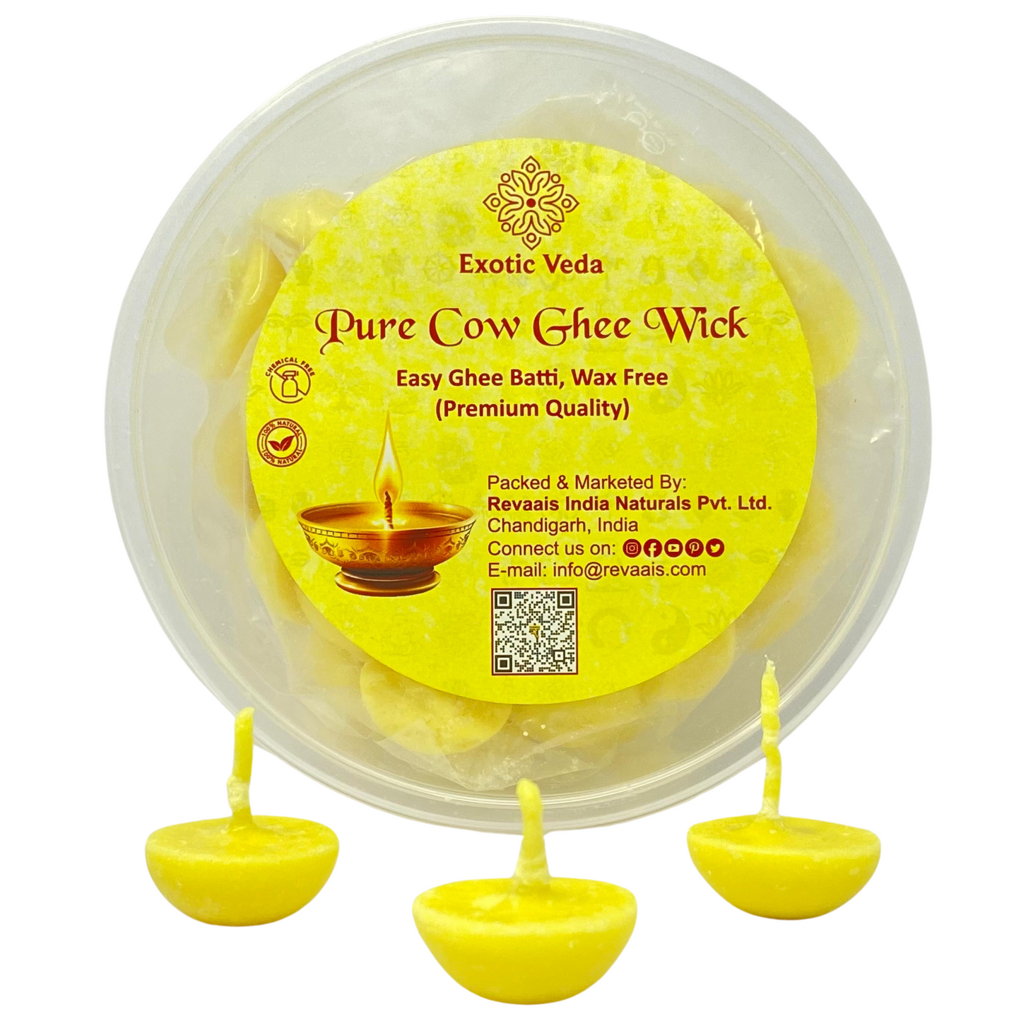 Cow ghee Batti Cotton wick -exotic veda 