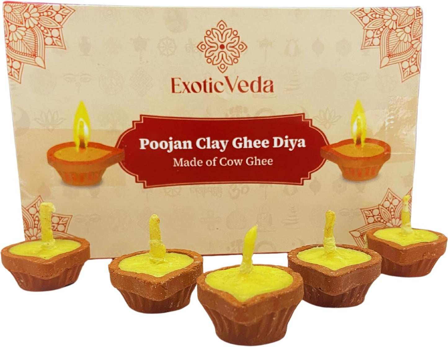 PUJAN Clay Diya Set of 15 exotic veda -revaais 