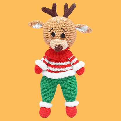 Handcrafted Crochet Christmas Soft Toy – 9.5 Inches | Perfect Holiday Gift & Festive Decor