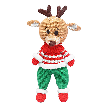 Handcrafted Crochet Christmas Soft Toy – 9.5 Inches | Perfect Holiday Gift & Festive Decor