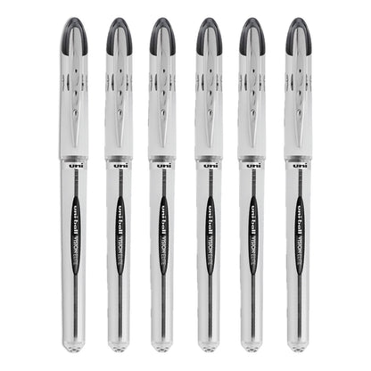 Uni-Ball Vision Elite Bold Point Rollerball Pen, 0.8mm Black Ink, Pack of 6