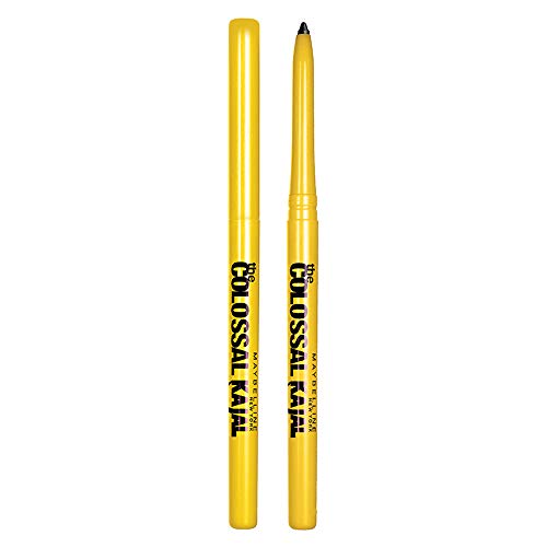 Maybelline New York The Colossal Kajal Eyeliner | Smudge-Proof, Long-Lasting Black Kajal for Bold Eyes