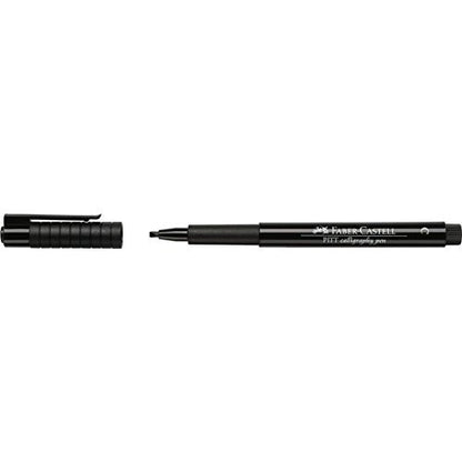 Faber-Castell Pitt Chisel Nib Calligraphy Pens – Black, 2.5mm | Precision & Smooth Flow for Elegant Writing