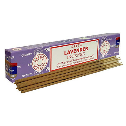 Satya Lavender Agarbatti Pack of 3 Incense Sticks Boxes, 15 GMS Each