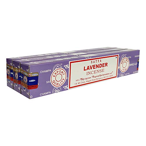 Satya Lavender Agarbatti Pack of 3 Incense Sticks Boxes, 15 GMS Each