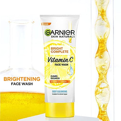 Garnier Light Face Wash 100g – Brightening Face Wash for Clear, Radiant Skin | Removes Dirt, Oil, and Dark Spots