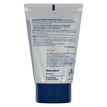 NIVEA Men Dark Spot Reduction Face Wash (50g) - Cleanses & Reduces Dark Spots for Clearer Skin