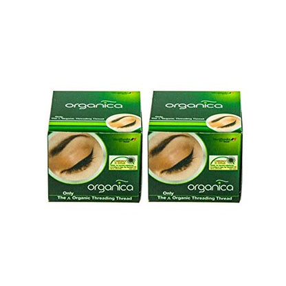 Organica Organic Cotton Eyebrow Threading Thread – 2 Spool x 300M, Green | Gentle, Natural, & Eco-Friendly Thread for Precise Hair Removal