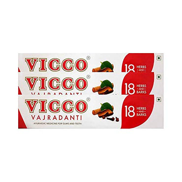 Vicco Vajradanti Toothpaste – 200g (Pack of 3) | Ayurvedic Formula for Strong Teeth & Healthy Gums