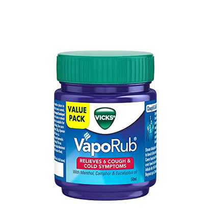 Vicks VapoRub 1.76oz (50g) – Soothing Relief for Cough, Cold, and Congestion