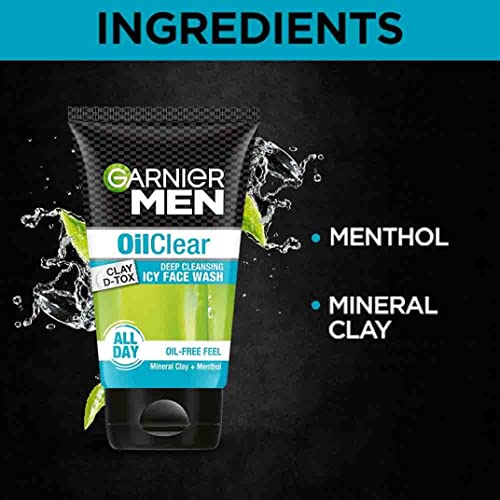 Garnier Men Oil Clear Face Wash, 100g - Deep Cleanse & Oil Control