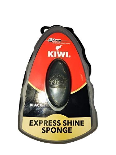 Kiwi Express Shoe Shine Sponge, Black and neutral 0.2 fl oz (Black & Neutral (1 Each))