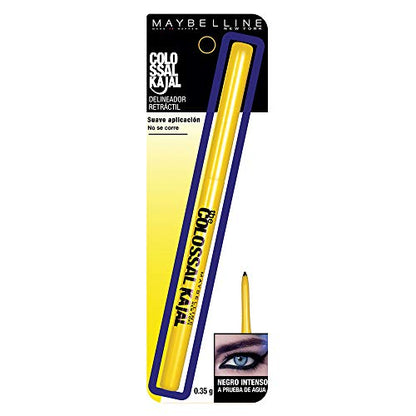 Maybelline New York The Colossal Kajal Eyeliner | Smudge-Proof, Long-Lasting Black Kajal for Bold Eyes